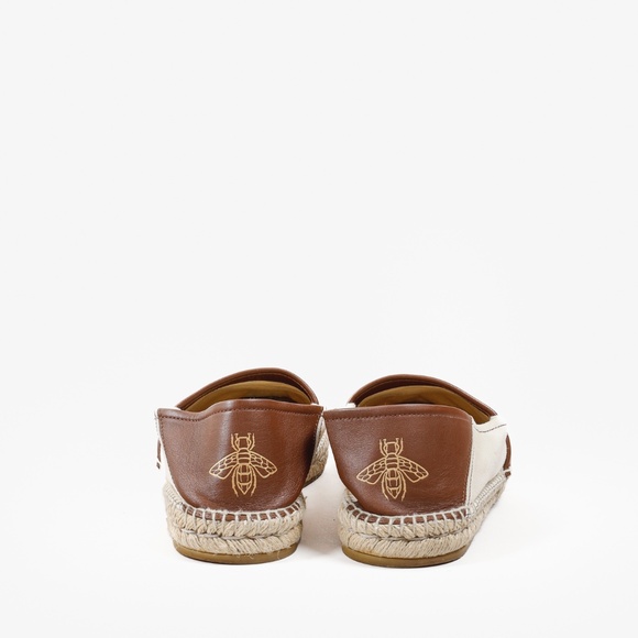 Gucci White Web Accent Canvas Espadrilles - Picture 4 of 12